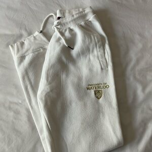 University of Waterloo White Sweatpants